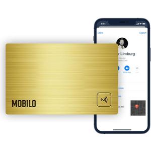 Digital Business Card - Tap, Share, Connect - No App Required - Android & Smart Phone - Gold Metal Card