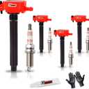 Upgraded Set of 4 Ignition Coil Pack and Spark Plug Compatible with 2.4 L4 2014 2015 2016 2017 2018 2019 Jeep Renegade Cherokee Compass Chrysler 200 Dodge Dart Replace UF751 4469