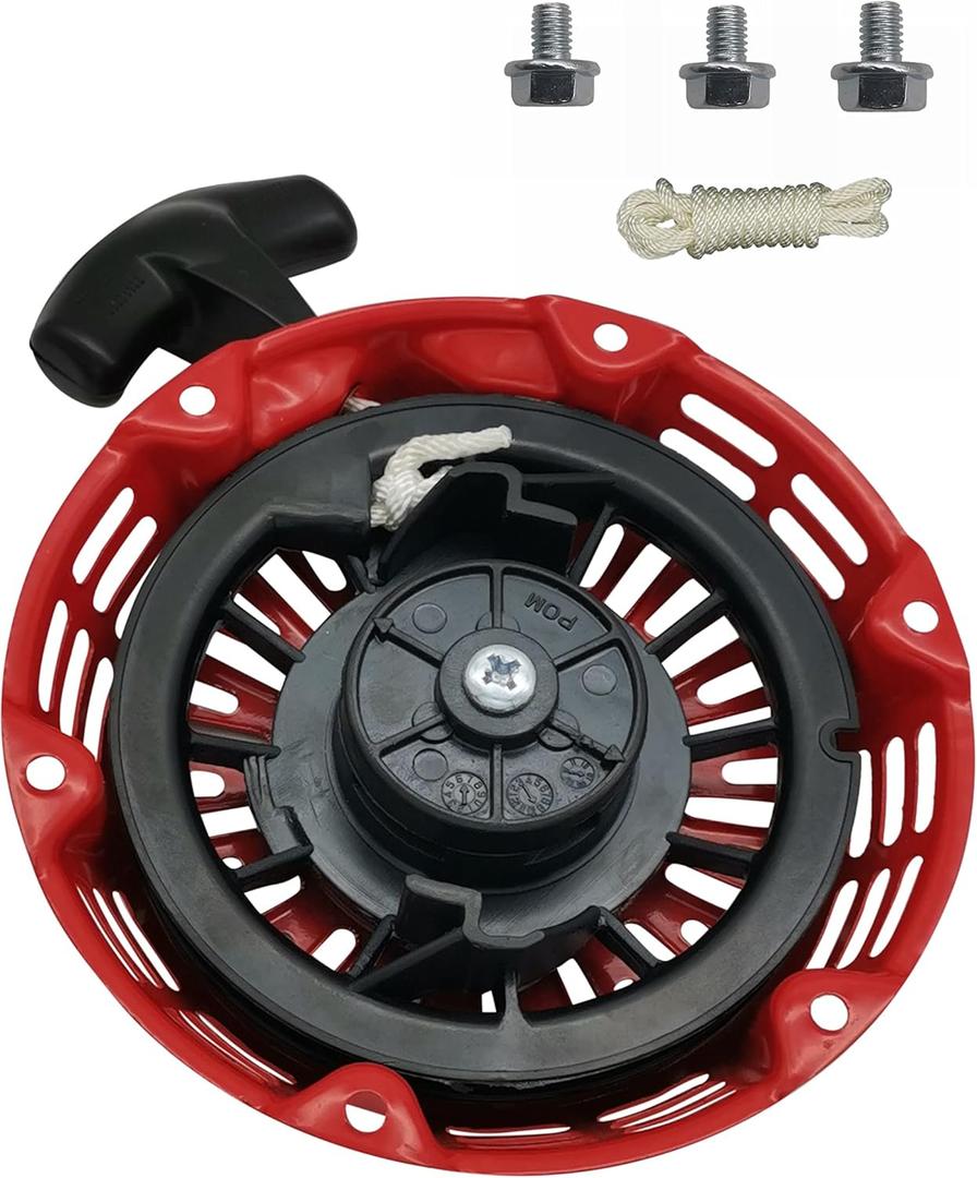 YAMAKATO GX160 Pull Start Assembly w/Recoil Starter Rope for Honda GX200 GX120 Pull Cord Replacement Red 28400-Z0T-003ZB 28400-ZH8-023ZB 28400-Z4M-305ZB