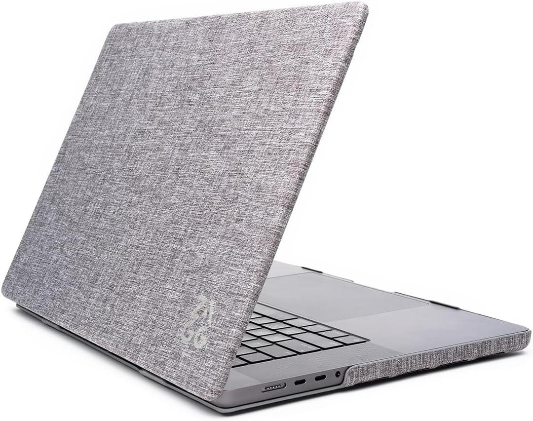 ZAGG MacBook Protection MacBook Air 13" M3/M2 Case - Fabric Finish, Two-Piece Hard Shell Snap-on Cover, Lightweight, Durable Protection, Scratch-Resistant, Non-Slip Rubberized Grips, Gray