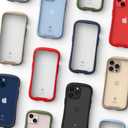 iFace Reflection Designed for iPhone 14 Plus Case (6.7")  Cute Shockproof Hybrid [9H Tempered Glass + Bumper] Wireless Charging Compatible Clear Protective Cover for Girls, Women - Red