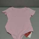 NANJI Short Sleeve Bodysuit for Women - Crew Neck Slim Fit Thong Body Suit, Stretch Double Lined Snap Tops, Casual Going Out Medium