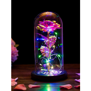 Galaxy Rose, Gifts for Mom LED Lights Everlasting Crystal, Beauty and Beast Rose, Rose in Glass Dome Galaxy Rose Flower Gift for Anniversary Valentines Girlfriend Wife Women, Birthday, Christmas
Starlight Led Rose
