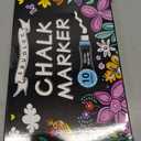 Window Chalk Markers for Glass Washable, 10 Colors Jumbo Liquid Chalk Marker with 10mm 3 in 1 Nib Thick Wide Tips, Big Chalkboard Markers, Car Paint Pen for Auto, Bistro, Mirror, Poster, Blackboards