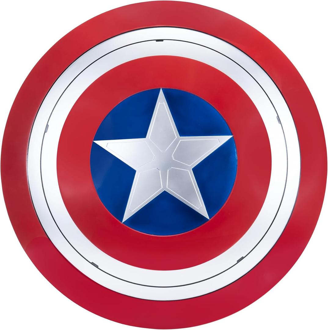 MARVEL Captain America Official Costume Accessory - Plastic Shield with Elastic Handles MARVEL Captain America Official Costume Accessory - Plastic Shield with Elastic Handles