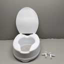 PEPE Mobility - Raised Toilet Seat for Seniors 6 inch (Fits Round and Elongated up to 15"), Lid, Handicap Riser