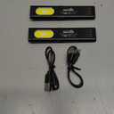 WARSUN T7 Rechargeable EDC Flashlight, Slim Pocket Flashlight with Clip & Magnetic Base, Portable LED Light for Everyday Carry, Night Walking, Car Repair & Emergency (Black - 2Pcs)