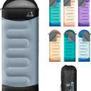 Sleeping Bags for Adults Kids - 3 Season Cold&Warm Weather Waterproof Camping Sleeping Bags - Lightweight Sleeping Bags for Camping Hiking Outdoor Travel (Black&Gray)