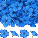 M METERXITY 50-Pack Artificial Orchid Flower Heads, Fake Silk Orchid Flowers Head for DIY Crafts/Dress/Wedding/Party Decoration [Sapphire Blue, 2.2"/ 5.5cm]