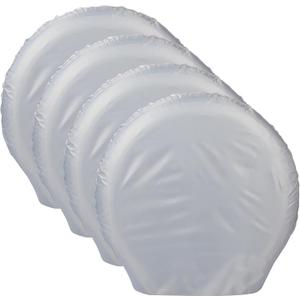 RV Tire Covers Wheel Covers 4 Pack Waterproof UV Proof Windproof Tire Protector for RV, Truck, Trailer, SUV Universal Fit Outdoor Wheel Protection All-Weather Protection Fits Diameters 27-29 inch