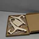 20 PCS Wooden Baby Clothes Hangers with 7 PCS Baby Closet Dividers, Cute Toddler Infant Children Kids Clothes Hangers for Kids Coats, Pants and Jackets (Wood Color-bear Ear)