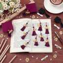 Daifunli 60 Pcs 2026 Mini Graduation Tassels for Craft 2.4inch Tassels Party Favors Mini Bookmark for Graduation Decor, Chocolates Decor, Keychain Making(Maroon)