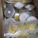 Vesici 24 Pcs Lemon Party Tumblers Bulk Reusable 13.5 oz Clear Plastic Cups with Straw and Lid for Summer Theme Birthday Wedding Baby Shower Party Fruit Cold Cups for Lemonade Juice Water