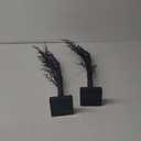 Halloween Decorations Indoor 2 Pack 24 Inch Halloween Black Tree with 24 Purple Lights, Timer/USB/Battery Operated Tabletop Lighted Halloween Spooky Tree for Halloween Table Decor Home Indoor Party