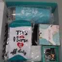 Nurse Gifts for Women, Christmas RN Gifts for Nurses Female, Best Nurse Practitioner Gift for Women Funny School Nurses Appreciation Graduation Gift Basket for Nursing Student with Canvas Tote Bag