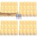 Retisee 120 Pcs Flameless Pillar Candles Bulk LED Candles with Remote Timer