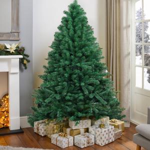 COMHOMA Christmas Tree 6ft, Artificial Christmas Trees with 1000 Dense Branches and Foldable Stand, Holiday Green Xmas Tree for Home, Office, Party Decoration, Easy Assembly