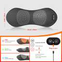 3-in-1 Electric Lumbar Support Pillow for Bed and Chair, Triple Fusion Back Massager with Heated, Vibration and Traction for Lower Back Pain Relief and Spine Support, Gray