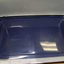 IRIS USA Cat Litter Box XX-Large Open Top with High Sided Walls Tall Scatter Shield Scoop Included Easy Clean Plastic Pan for Big Cats Kittens Multi-Cat Households 30"L x 20"W x 14"H Navy