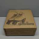 Risup,Roller Skates for Women and Men Cowhide High-Top Shoes Classic Double-Row Four-Wheel Roller Skates for Men Girls Unisex (Purple Flash,43=US:9)