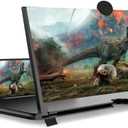 18 Inch Smartphone Screen Magnifier 3D HD Foldable Amplifier Phone Stand with Adjustable Angle Gift for Mom Dad Family Portable Universal Enlarger Movies Gaming Video