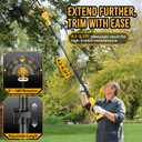 2 IN 1 Electric Pruning Shears Cordless with Pole for Dewalt 20V MAX Battery, 1.2" Cutting Diameter, 14Ft Reach, Brushless Motor Branch Cutter - for Gardening & Tree Trimming (No Battery)
