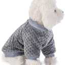 Dog Sweater, 3 Pack Dog Sweaters for Small Medium Dogs or Cat, Warm Soft Flannel Pet Clothes for Dogs Girl or Boy, Dog Shirt Coat Jacket (Medium, Grey+Navy+Sky Blue)