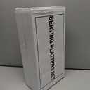 YHOSSEUN Halloween Serving Platters Set of 4, Black and White Serving Platters and Trays for Food, Rectangular Long Plates Serving Dishes for Entertaining, Checkered, 14 Inch