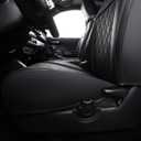 LUCKYMAN CLUB Tacoma Seat Covers, Fit for 2024-2026 Tacoma Crew Double Cab with Water Proof Faux Leather (Full Set, Black)