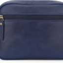 Leather Fanny Pack Crossbody Bum Bag Trendy Multi-Pocket Waist Bag For Men & Women | Hands-Free Sling With Adjustable Strap | Perfect For Travel, Outdoor & Daily Use (Blue)