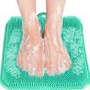 Newthinking Shower Foot Scrubber Cleaner Massager, Exfoliating Feet Massager Spa with Suction Cup Improves Foot Circulation & Reduces Foot Pain (Green)