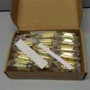 Ravinte 30 Packs (15 Pairs) 3/8" Inset Gold Cabinet Hinge,Self Closing Hinges for Kitchen/Bathroom/Furniture Cabinets & Doors,Decorative Cabinet Hardware Kitchen Cabinet Hinge with Door Bumper