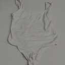 MISSJOY Women's Square Neck Sleeveless Slimming Going Out Tank Tops Bodysuits Clubwear (Medium, 1-white)