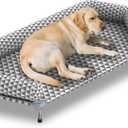 Orthopedic Dog Beds for Large Dogs - Removable Bolsters & cleanable Cover,Elevated Outdoor Dog Bed,Easy to Assemble,Up to 130lbs,Extra Large