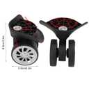 Nylon Swivel Luggage Caster Wheels - 1 Pair, 360 Degree Rotation, Left & Right, 5 Screw Holes