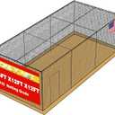 Baseball Batting Cage Netting  35'L/55'L/70'L 1.75" Mesh Batting Cage Only Net for Professional Fully Enclosed PE Baseball Cage Net with Door, Without Frame