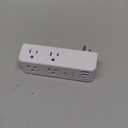 Surge Protector Outlet Extender - with Rotating Plug, 6 AC Multi Plug Outlet with 4 USB Ports (2 USB C), 1800J Wall Charger, 3-Sided Power Strip with Spaced Outlet Splitter for Home, Office, Travel (White)