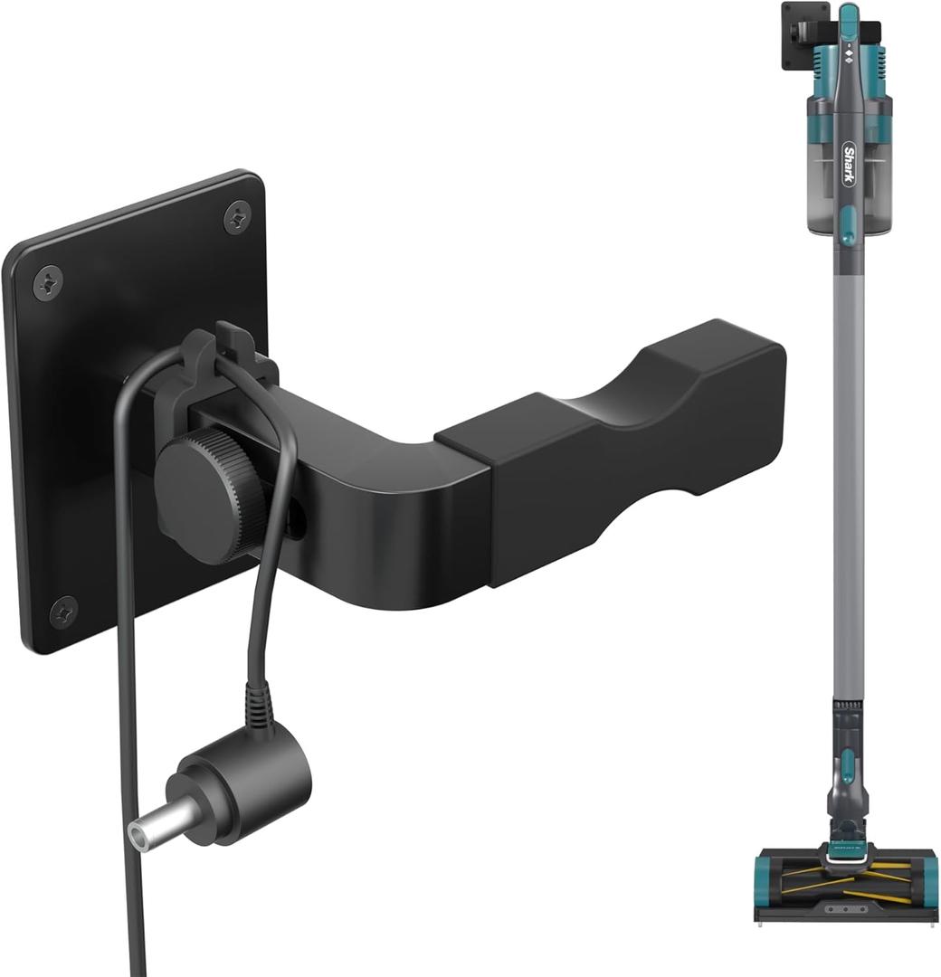 Adjustable Vacuum Wall Mount for Shark Vacuum with Cable Clip Shark Cordless Vacuum Wall Mount Compatible for V7 V8 V10 V11 V12 Shark IX141 IZ562H IZ682H IZ361H IZ462H IZ163H IZ363HT IZ483H (Clip)