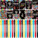 Zhanmai 48 Pieces Hispanic Heritage Month Gifts Set Spanish Pens Journal Notebooks Hispanic Heritage Month Ballpoint Pens with Notepads for Classroom Teacher Rewards Office School Supplies