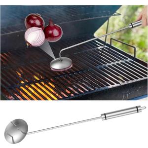 Onion Holder Grill Brush, BBQ Grill Brush Bristle Free for Outdoor Grill, Grill Cleaning Brush Tools for Blackstone Charcoal Grills Gas Grills, Grill Cleaner Brush BBQ Grill Accessories