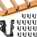 16 Pcs 2"x 4" Joist Hanger,Q235B Steel Face Mount Joist Hangers,Black Powder Coated Hurricane Ties for Rafter, Rafter Brackets for Floor, Deck and Ceiling Joists