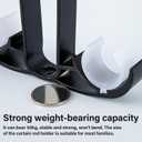4 Pcs Double Curtain Rod Brackets, Aluminum Alloy Ceiling Mounted Curtain Pole Holders, Window Drapery Rod Hanging Supports