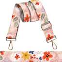 Wide Purse Strap Replacement Crossbody, Funny Shoulder Strap Adjustable, Cute Bag Strap for Women Guitar Purses (Cute Colorful Flowers)