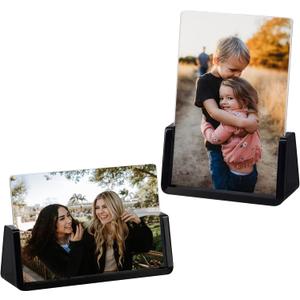 Boxalls 2 Pack Acrylic Picture Frames 4x6 with Translucent Black Base Stand, Frameless Photo Frame for Tabletop or Desktop Display (Horizontal + Vertical) Boxalls 2 Pack Acrylic Picture Frames 4x6 with Translucent Black Base Stand, Frameless Photo Frame for Tabletop or Desktop Display (Horizontal + Vertical)
