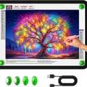 Zocelight A3 Diamond Art Light Board, 16.77×13.35inchs Light Pad,6000 Lux Super Bright Light Box for Tracing, Side Button Design, Magnet Light Table for Diamond Painting, Sketching, Weeding Vinyl (Black)