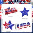 3 x 4th of July Table Decorations, Red White and Blue Patriotic Table Signs for Memorial Day, Independence Day Party, USA Celebration, 250th Anniversary Party Decorations