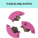 2 x Japanese Circle Animal Puzzles, Learn Basic Japanese Concepts and Animals, Hiragana, Romaji, Kanji, 15 Puzzles, 45 Pieces, Kids, Children, Toddlers, Bilingual, Tot Dojo