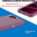 Anloes Case for T-Mobile Revvl 7 5G, Phone Case Heavy Duty Shockproof Dustproof Rugged Protective, 3 in 1 Bumper Cover for Revvl 7 5G(Without Built-in Screen Protector) (Purple)