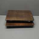 Wooden Crates 2 Pack, Rustic Handmade Wood Crate with Handles, Durable Large Wooden Crates for Display & Decor, Brown (16"x11.9"x10.3")