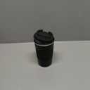 Coffee Travel Mug 12 oz & 17 oz Insulated Coffee Mug with Lid Portable Spill-Proof Coffee Travel Mug No Handle Reusable Stainless Steel Mug Keeps Cold and Hot Suitable for Car, Daily, Travel and Gifts (Black)